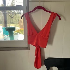 Urban Outfitters Plunge Tie Back Tank